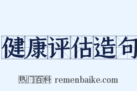 健康评估造句是什么意思的图片